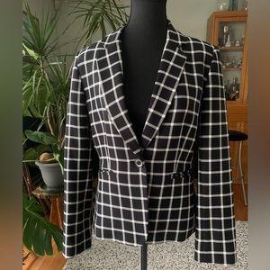 TAHARI Arthur S. Levine plaid blazer